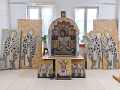 Мастера Минской Елисаветинской обители изготовили мозаичные панно для собора Рождества Христова в Челябинске