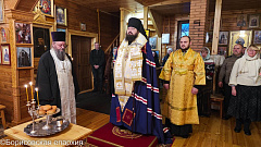 В канун праздника Обрезания Господня епископ Борисовский Амвросий совершил всенощное бдение в Иоанно-Богословском монастыре в Домашанах