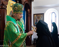 23 июля Митрополит Вениамин совершил Божественную литургию во Введенском ставропигиальном женском монастыре деревни Богуши