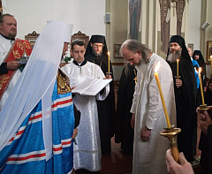 23 августа Митрополит Вениамин совершил монашеский постриг в Ляденском мужском монастыре