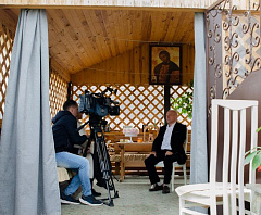 Телеканал Беларусь-1 снимает фильм о Мироносицком монастыре и Бобруйской крепости