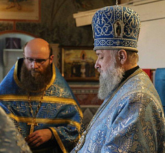 7 апреля архиепископ Иоанн совершил праздничное богослужение в Афанасиевском мужском монастыре Бреста