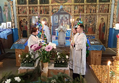 В отдание праздника Рождества Христова епископ Леонид возглавил Литургию в Покровском женском монастыре в Хойниках