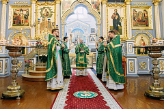 В Жировичской обители встретили престольный праздник левого придела Успенского собора, освященного в честь Рождества Иоанна Крестителя