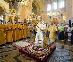 Предстоятель Русской Церкви совершил Литургию в день престольного праздника Иоанно-Предтеченского ставропигиального монастыря [+ВИДЕО]