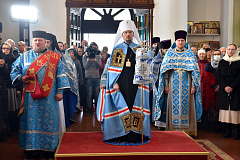 В праздник Благовещения Пресвятой Богородицы митрополит Вениамин возглавил престольное торжество в Ляденском мужском монастыре