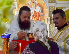 В день памяти преподобного Феодора Острожского епископ Амвросий совершил Литургию в Тихвинском женском монастыре Гомеля