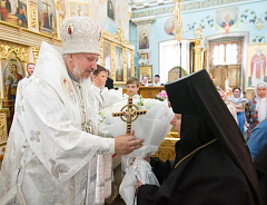 7 июня монашествующие Гомельской епархии поздравили архиепископа Стефана с 10-летием избрания на Гомельскую кафедру