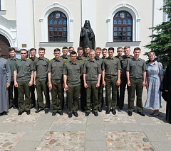 Жировичскую обитель посетили курсанты военного факультета БГУ