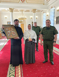 Министр обороны Беларуси посетил строящийся в Мироносицком монастыре Бобруйска собор в честь святого Александра Невского