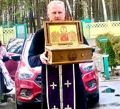В Борисов из Лавришевского монастыря прибыли ковчежцы с частицами святых мощей и икона преподобного Елисея Лавришевского