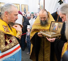В пределы Белорусской Православной Церкви принесен ковчег с частью Пояса Пресвятой Богородицы [+ВИДЕО]