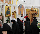 68-Предстоятель Белорусской Православной Церкви совершил Божественную литургию в Спасо-Евфросиниевском монастыре