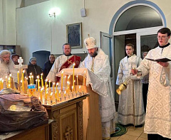 В Димитриевскую родительская субботу епископ Евсевий совершил Литургию и панихиду в Марковом монастыре Витебска