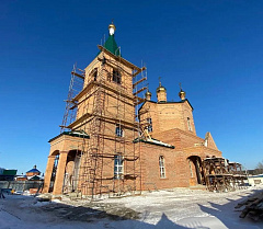 В Чимеевском монастыре на Южном Урале завершили строительство церкви на месте сгоревшей